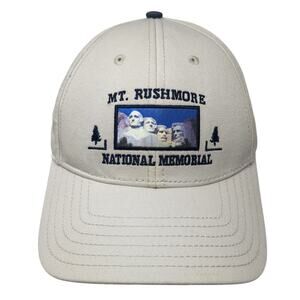 Mt. Rushmore National Memorial Baseball Cap Beige OS Adjustable Triangle Sport